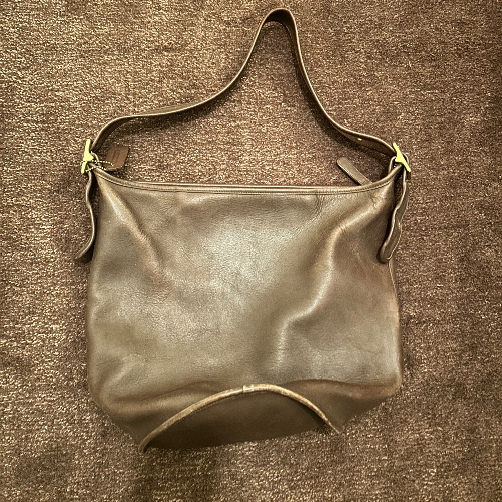 Vintage Coach Brown Bucket Bag